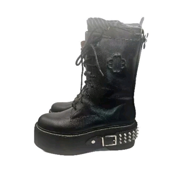 Maje Ranger Ankle Boots With Punk Details SZ  10.5 - Picture 2 of 10